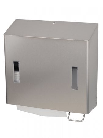 Combination dispenser soap & towel dispenser