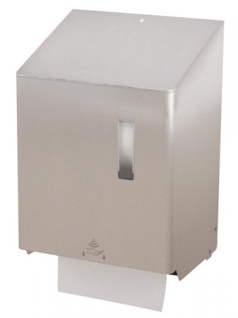 Large touchless towel roll dispenser