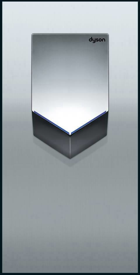 Airblade V Wandplatte, Edelstahl