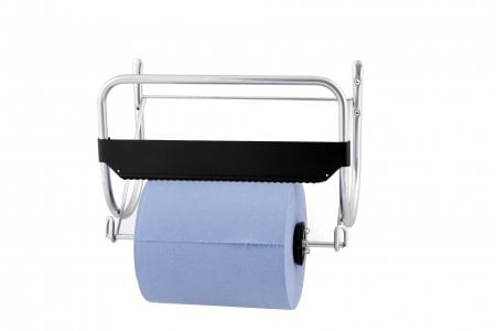 Industrial wall mounted cleaning roll holder