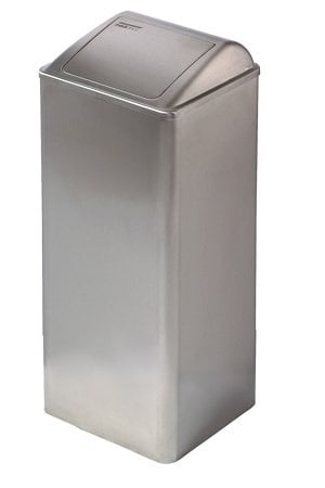 Afvalbak gesloten 80 liter RVS