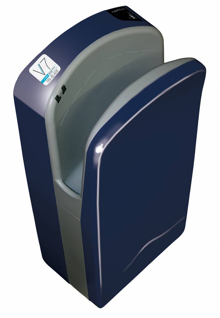 Blauer Dreiblatt-Händetrockner