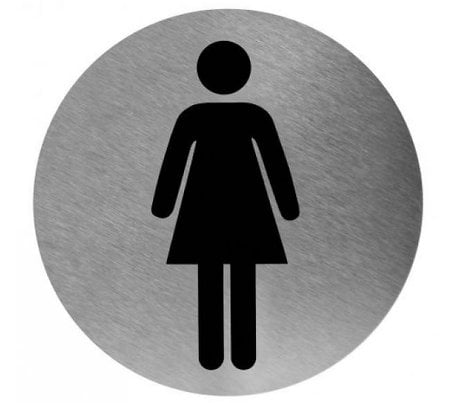 Pictogram woman stainless steel