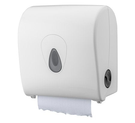 Handdoekroldispenser kunststof wit mini