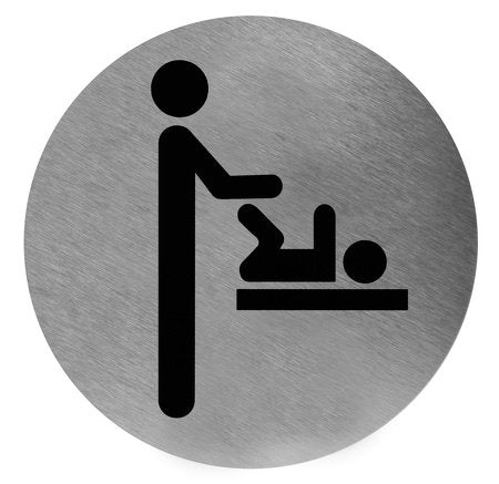 Pictogram luierverschoning RVS