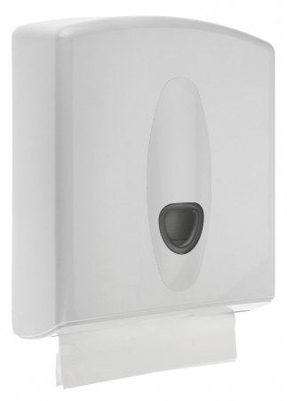 Handdoekdispenser midi kunststof wit