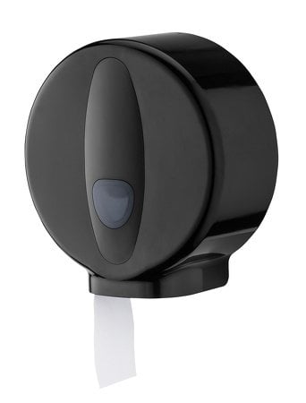 Jumboroldispenser mini kunststof zwart